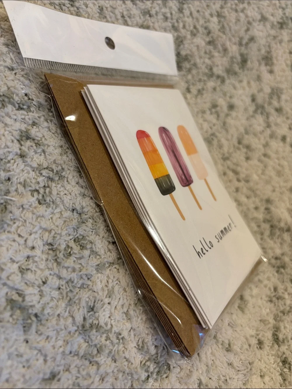 Hello Summer! Popsicle Greeting Cards Variety Pk  Set of Six NWT